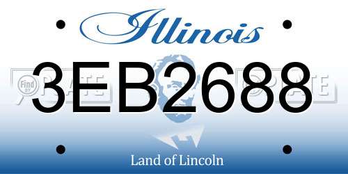 3EB2688 Illinois License Plate
