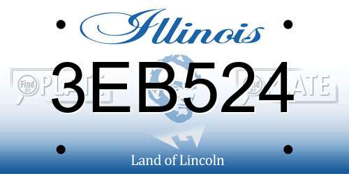 3EB524 Illinois License Plate