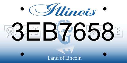 3EB7658 Illinois License Plate