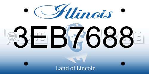 3EB7688 Illinois License Plate