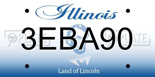 3EBA90 Illinois License Plate