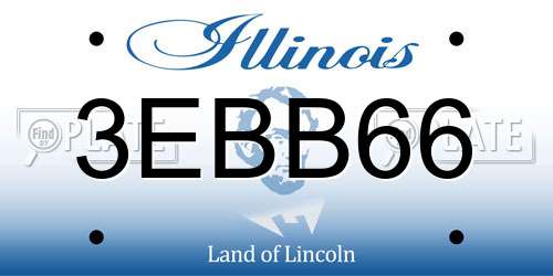 3EBB66 Illinois License Plate