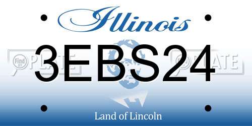 3EBS24 Illinois License Plate