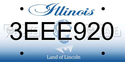 3EEE920 Illinois License Plate
