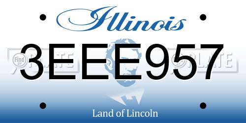 3EEE957 Illinois License Plate