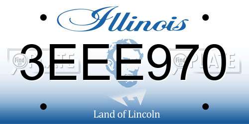 3EEE970 Illinois License Plate