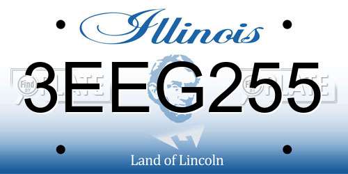 3EEG255 Illinois License Plate