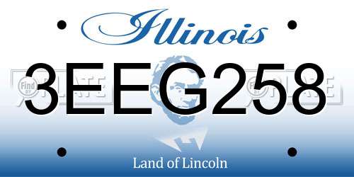 3EEG258 Illinois License Plate