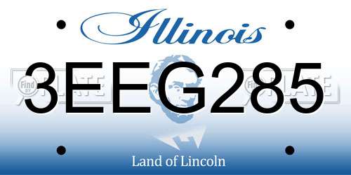 3EEG285 Illinois License Plate