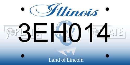 3EH014 Illinois License Plate