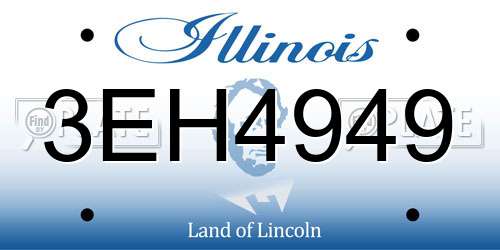 3EH4949 Illinois License Plate