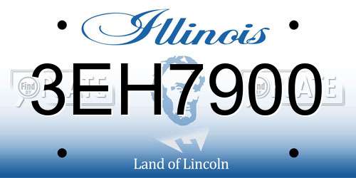 3EH7900 Illinois License Plate