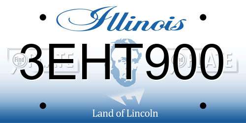 3EHT900 Illinois License Plate