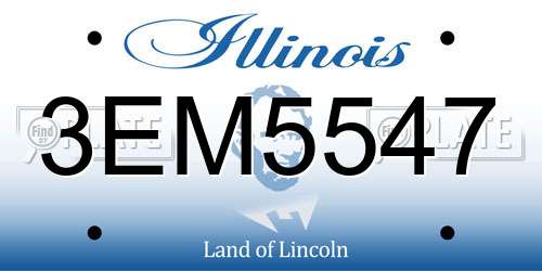 3EM5547 Illinois License Plate