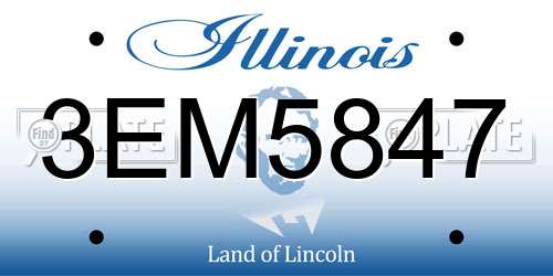 3EM5847 Illinois License Plate