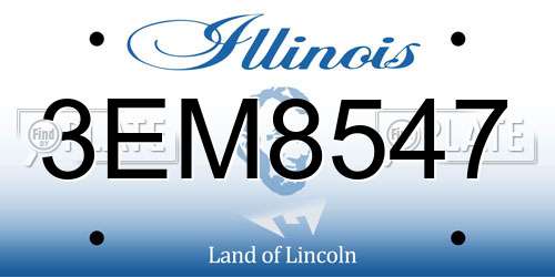 3EM8547 Illinois License Plate