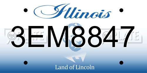 3EM8847 Illinois License Plate