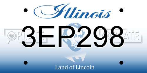 3EP298 Illinois License Plate