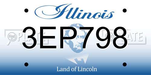 3EP798 Illinois License Plate