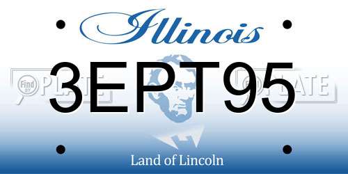 3EPT95 Illinois License Plate