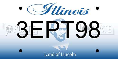 3EPT98 Illinois License Plate