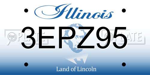 3EPZ95 Illinois License Plate