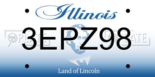 3EPZ98 Illinois License Plate