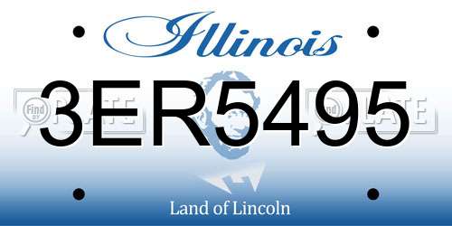 3ER5495 Illinois License Plate