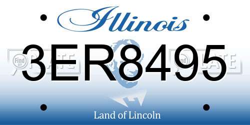 3ER8495 Illinois License Plate
