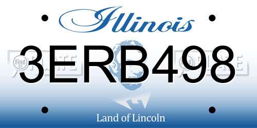3ERB498 Illinois License Plate