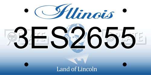 3ES2655 Illinois License Plate
