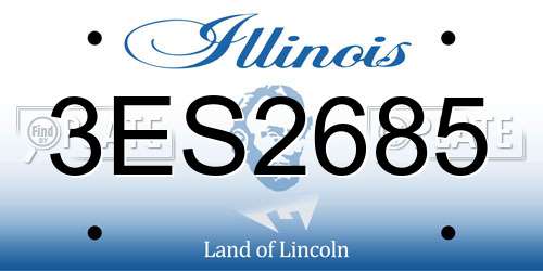 3ES2685 Illinois License Plate
