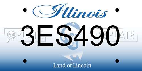 3ES490 Illinois License Plate