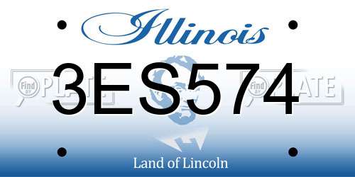 3ES574 Illinois License Plate
