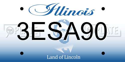 3ESA90 Illinois License Plate