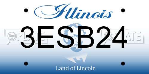 3ESB24 Illinois License Plate