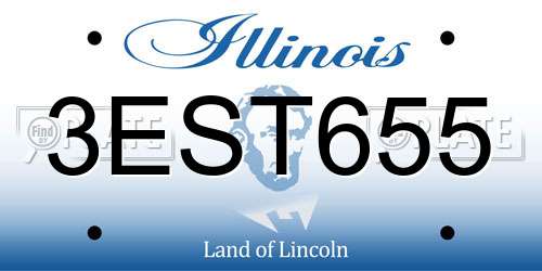 3EST655 Illinois License Plate