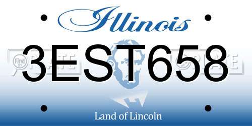 3EST658 Illinois License Plate