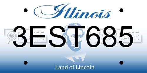 3EST685 Illinois License Plate