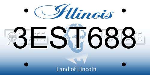 3EST688 Illinois License Plate