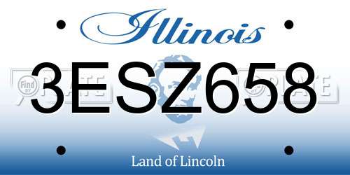 3ESZ658 Illinois License Plate
