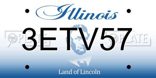 3ETV57 Illinois License Plate