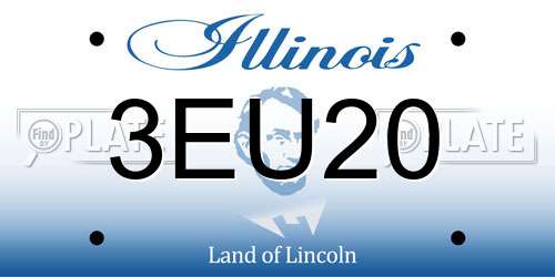 3EU20 Illinois License Plate