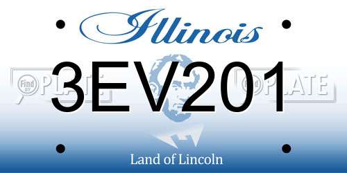 3EV201 Illinois License Plate