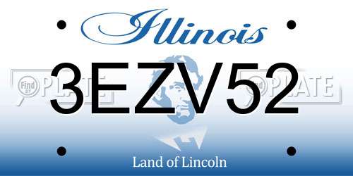 3EZV52 Illinois License Plate