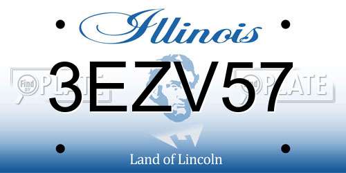 3EZV57 Illinois License Plate