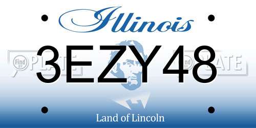 3EZY48 Illinois License Plate