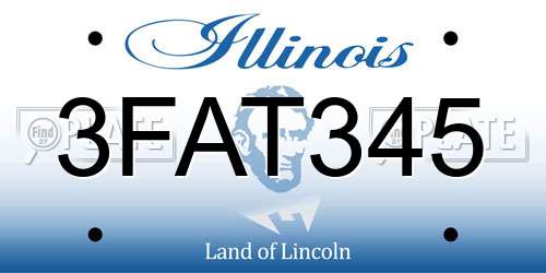 3FAT345 Illinois License Plate