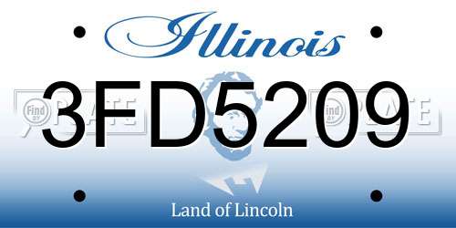 3FD5209 Illinois License Plate