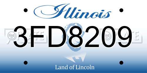 3FD8209 Illinois License Plate